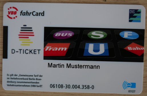 Ansicht Deutschlandticket mit OVG-Logo