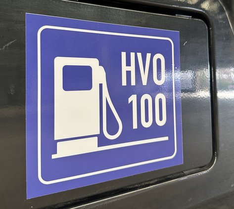 Tankdeckel mit HVO100-Aufkleber